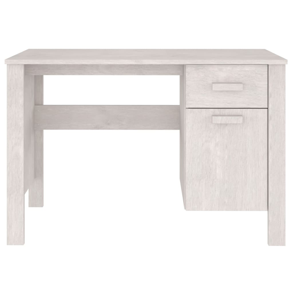vidaXL Pöytä HAMAR valkoinen 113x50x75 cm täysi mänty
