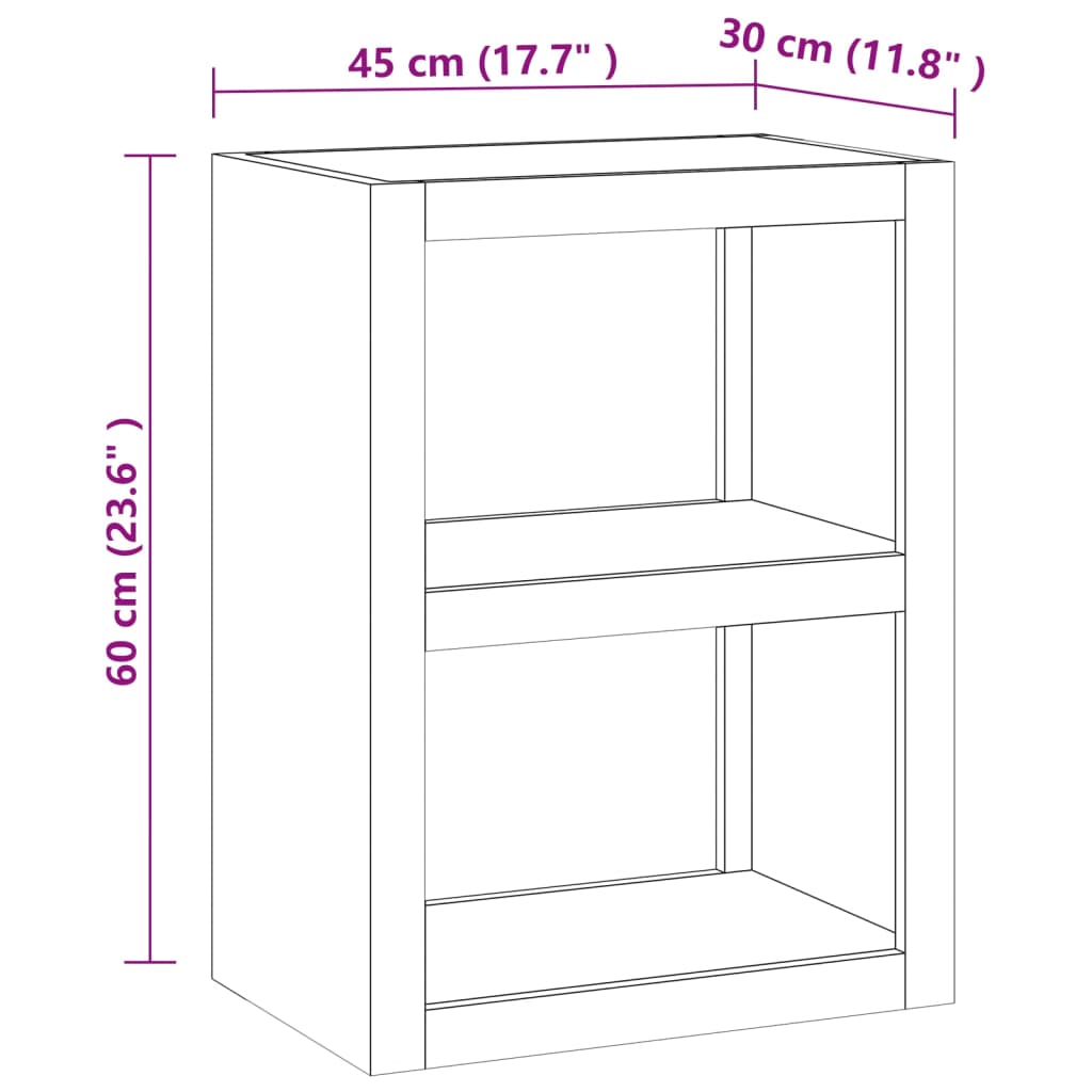 vidaXL Sivupöytä 45x30x60 cm täysi tiikki