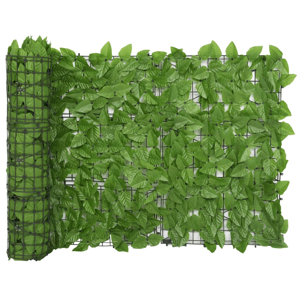 vidaXL Parvekkeen näköeste vihreillä lehdillä 600x75 cm