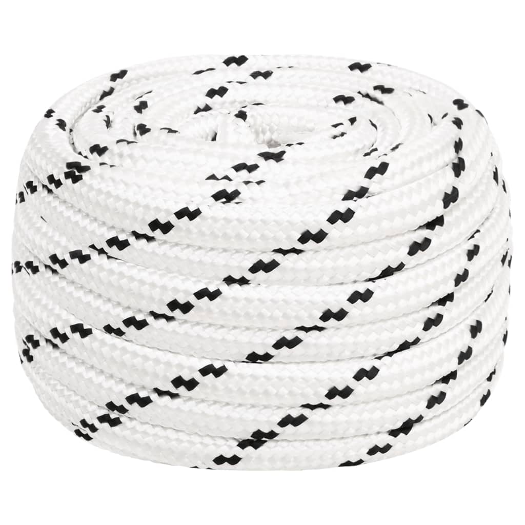 vidaXL Työköysi valkoinen 16 mm 100 m polyesteri