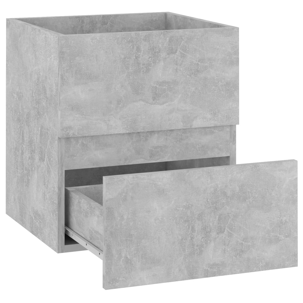 vidaXL Allaskaappi sisäänrakennetulla altaalla betoninharmaa lastulevy