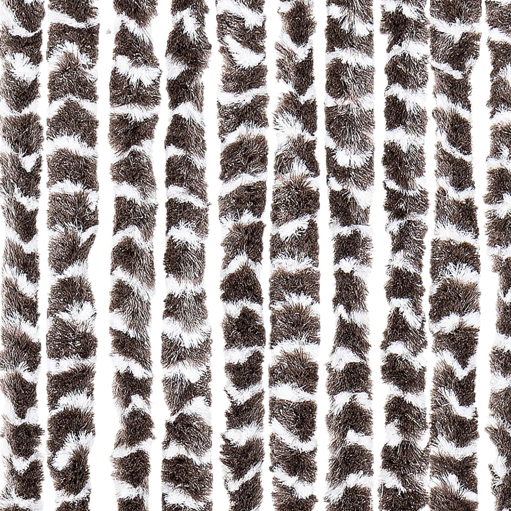 vidaXL Hyönteisverho ruskea ja valkoinen 56x200 cm chenille