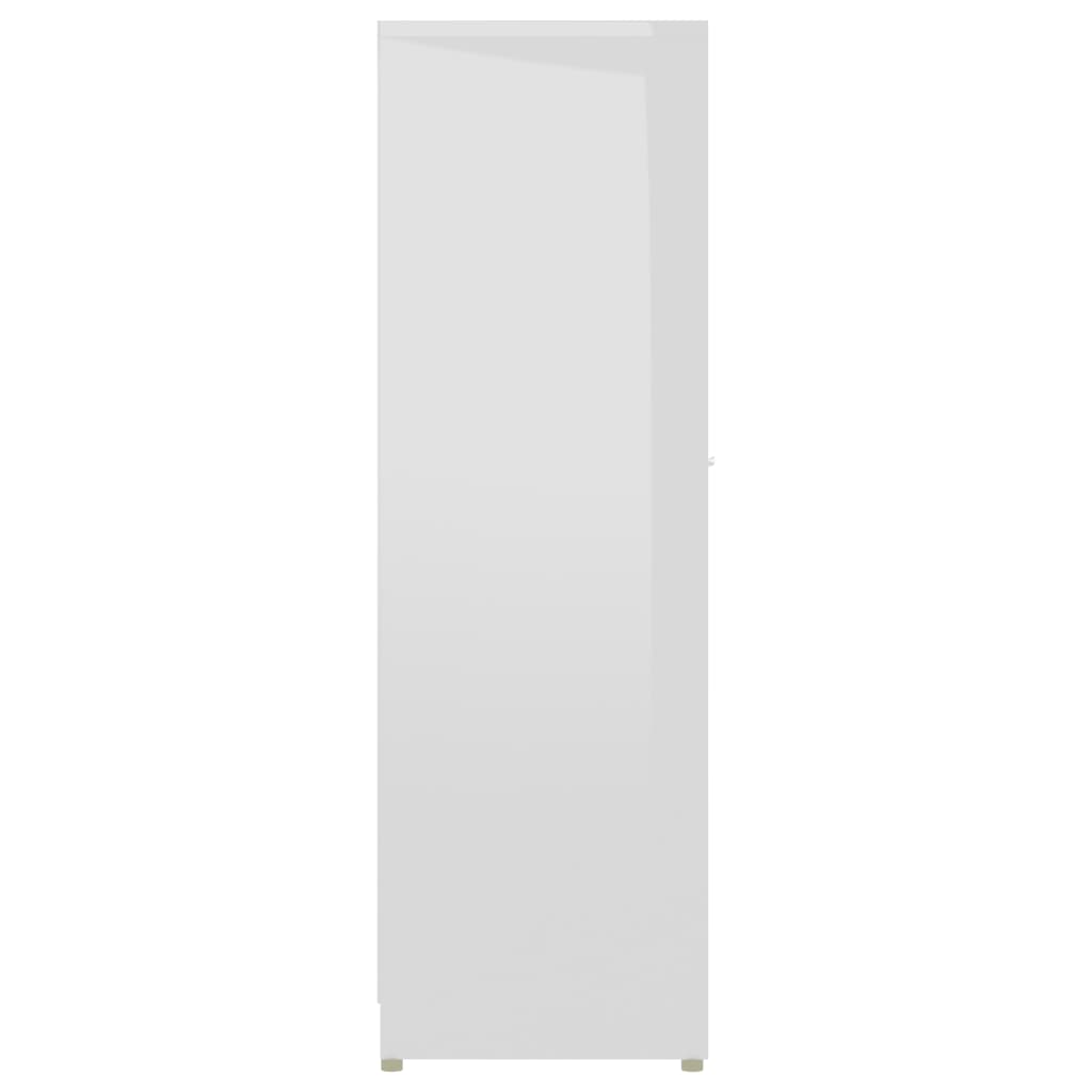 vidaXL Kylpyhuonekaappi korkeakiilto valkoinen 30x30x95 cm lastulevy