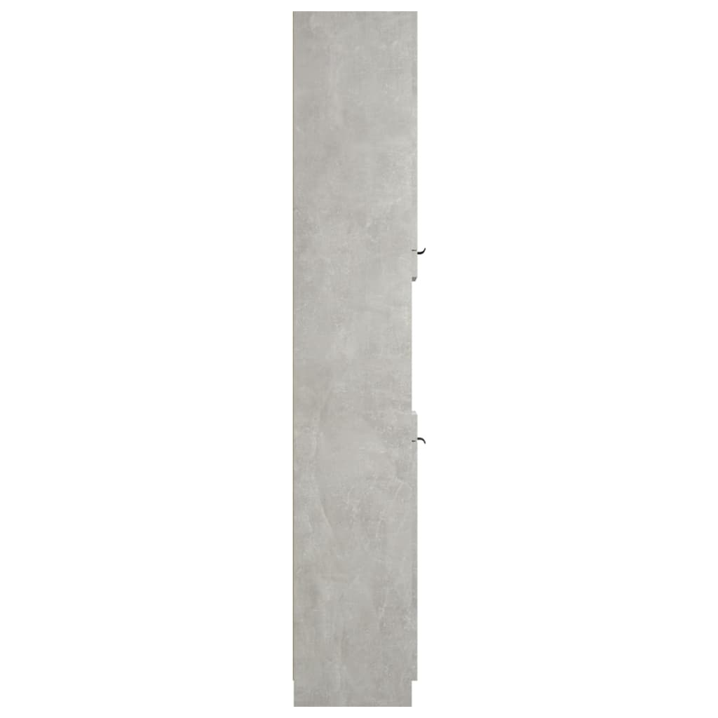 vidaXL Kylpyhuoneen kaappi betoninharmaa 32x34x188,5 cm tekninen puu