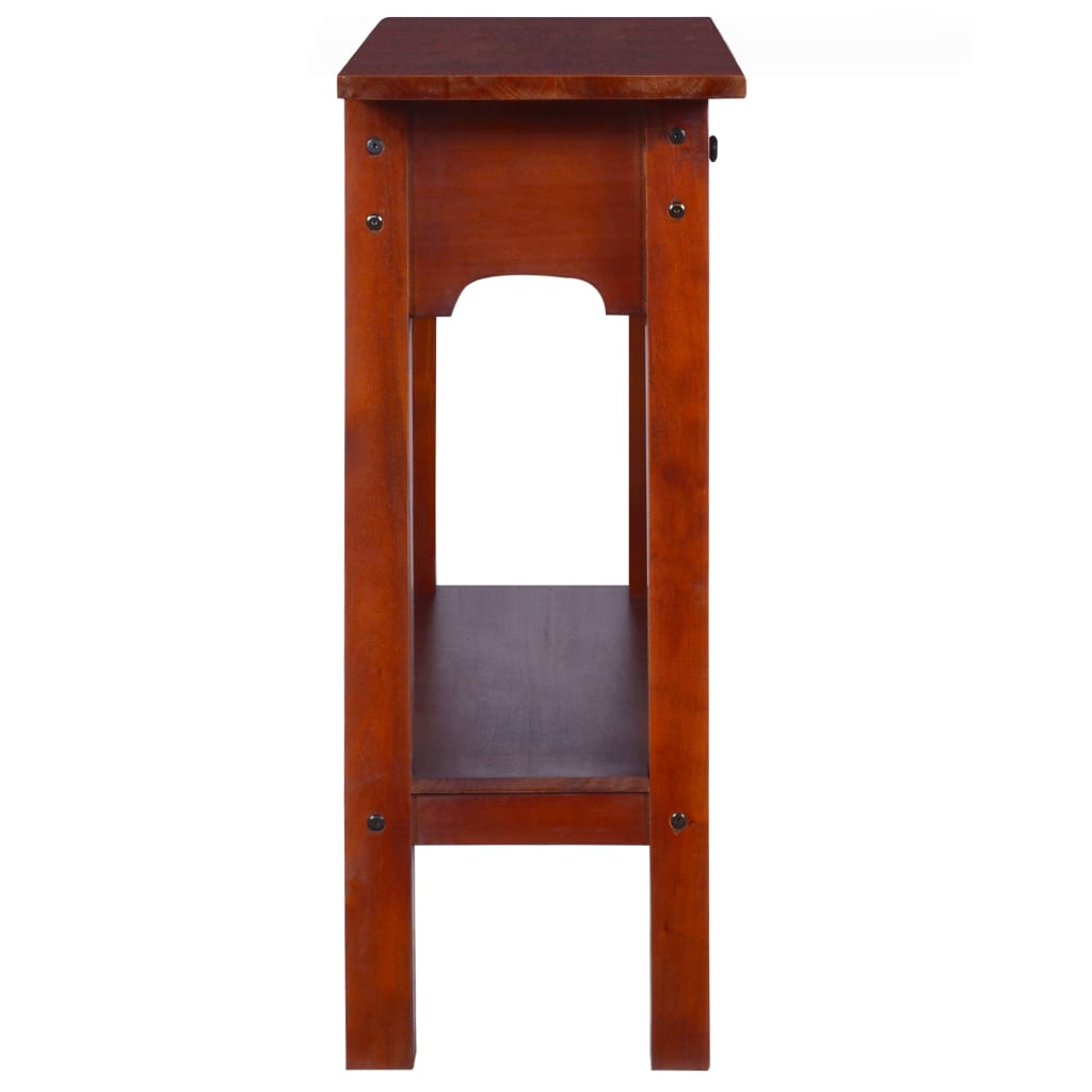 vidaXL Konsolipöytä klassinen ruskea 90x30x75 cm täysi mahonki