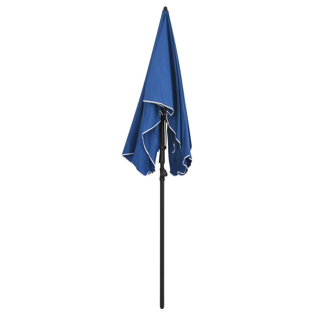 vidaXL Puutarhan aurinkovarjo tangolla 200x130 cm taivaansininen