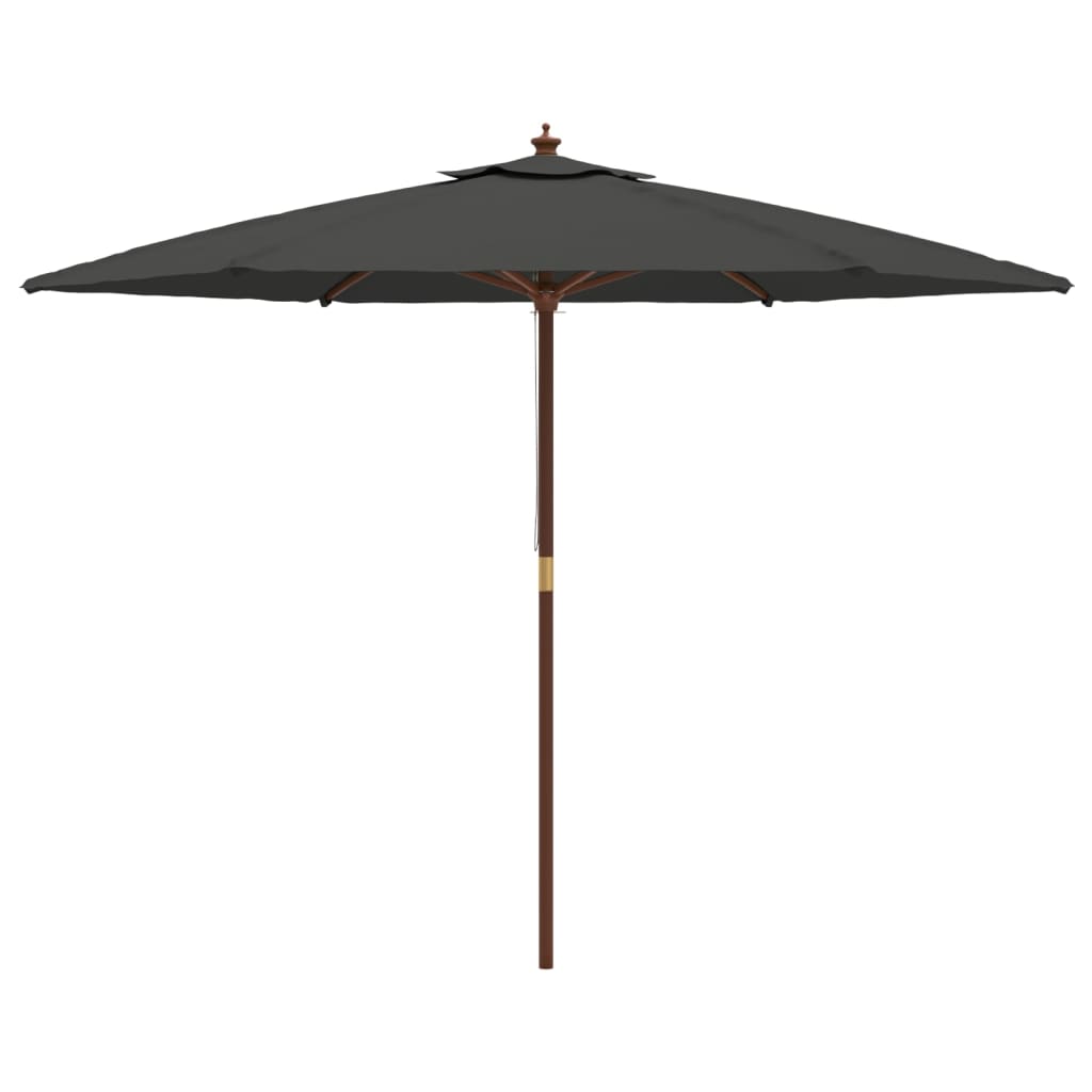 vidaXL Puutarhan aurinkovarjo puutolppa antrasiitti 299x240 cm