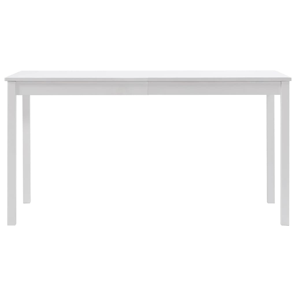 vidaXL Ruokapöytä valkoinen 140x70x73 cm mänty