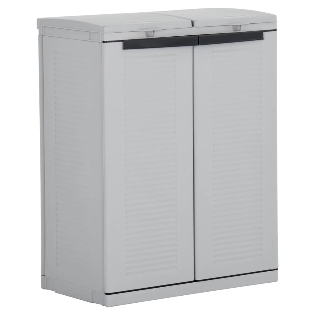 vidaXL Roskakori Eco Cabinet 68x39x89 cm harmaa ja musta