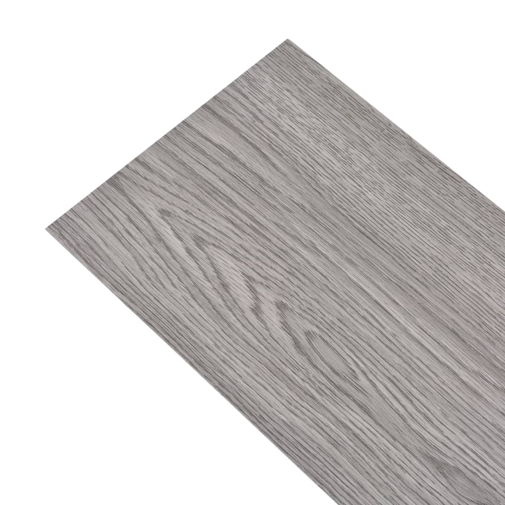 vidaXL Itsekiinnittyvä PVC Lattialankku 5,02 m² 2 mm Tummanharmaa