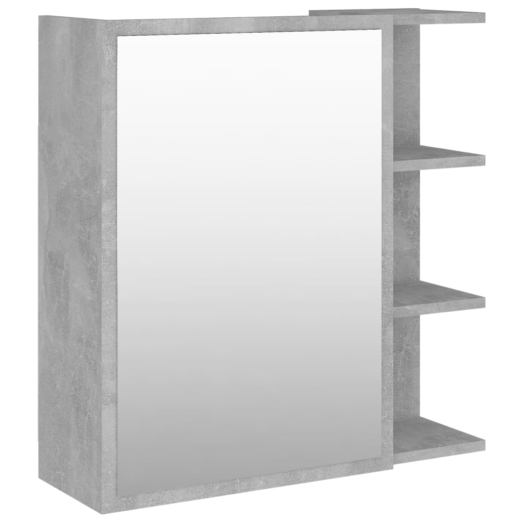 vidaXL Kylpyhuoneen peilikaappi betoninharmaa 62,5x20,5x64cm lastulevy