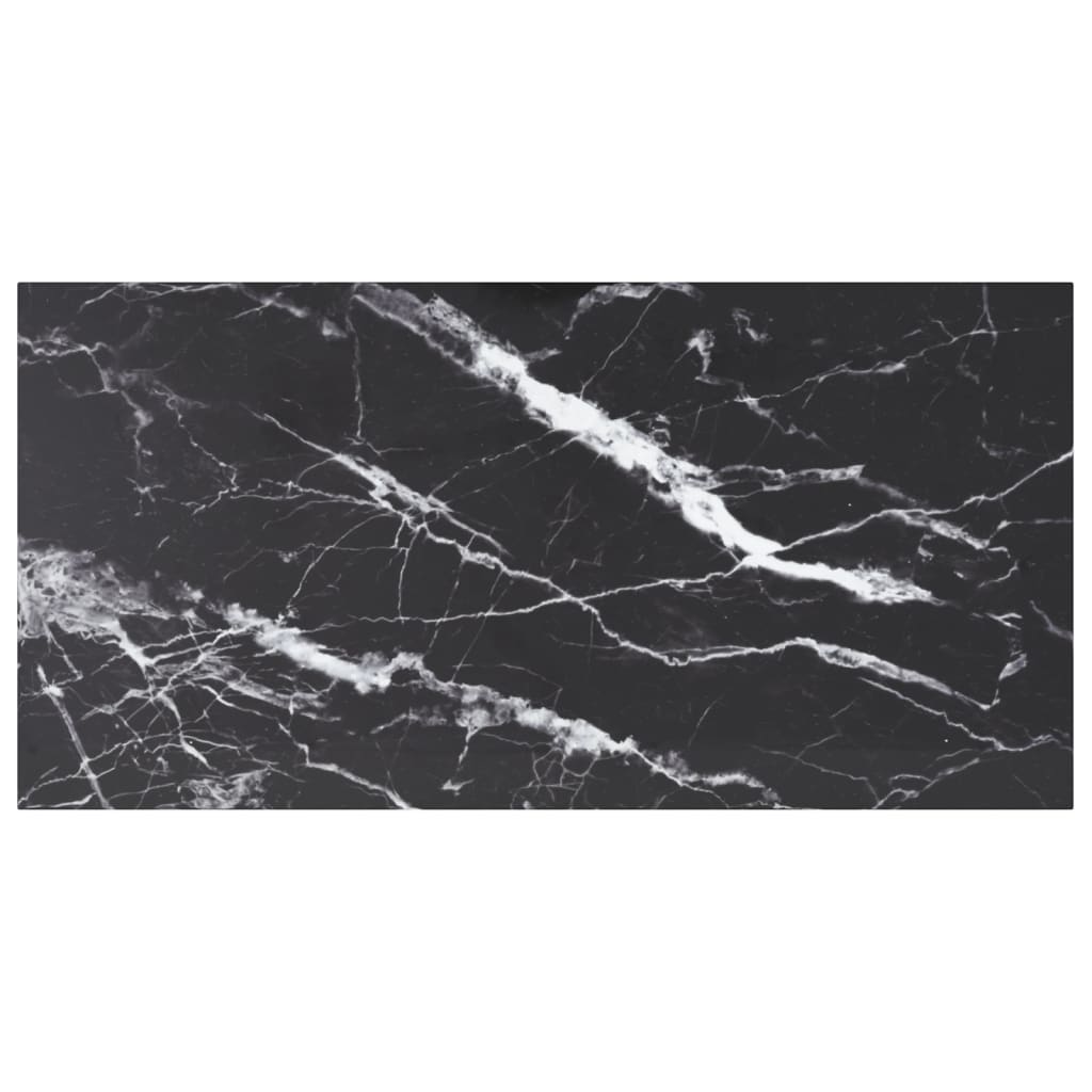 vidaXL Pöytälevy musta 100x50 cm 6 mm karkaistu lasi marmorikuvio