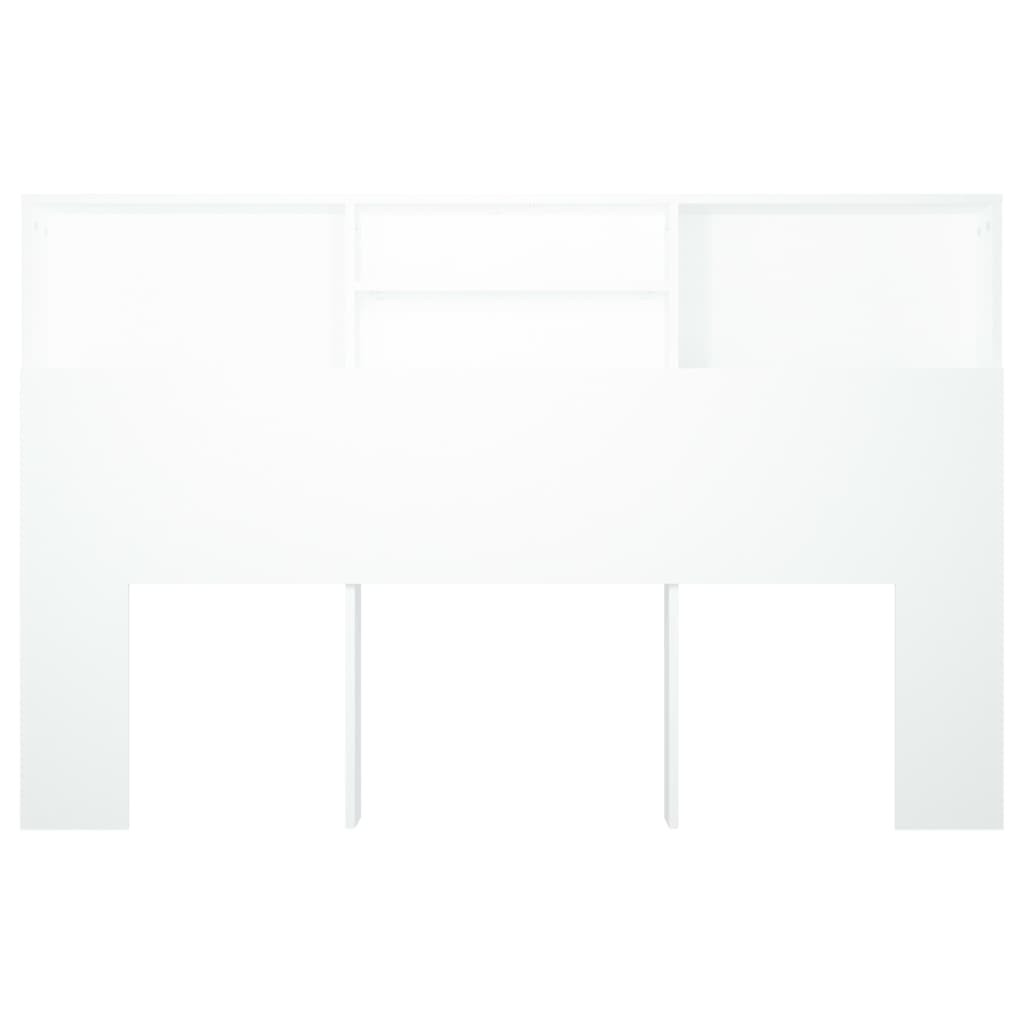 vidaXL Sängynpääty säilytystilalla valkoinen 160x19x103,5 cm
