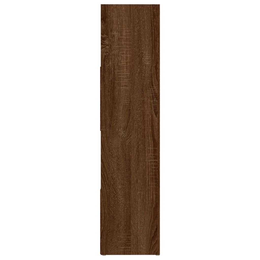 vidaXL Kirjahylly/tilanjakaja ruskea tammi 105x24x102 cm