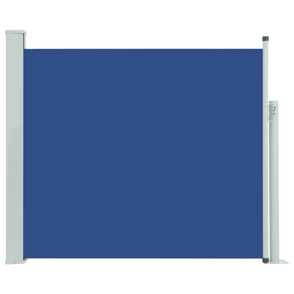 vidaXL Sisäänvedettävä terassin sivumarkiisi 100x300 cm sininen