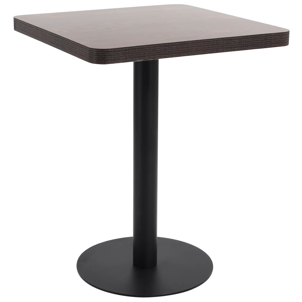 vidaXL Bistropöytä tummanruskea 60x60 cm MDF