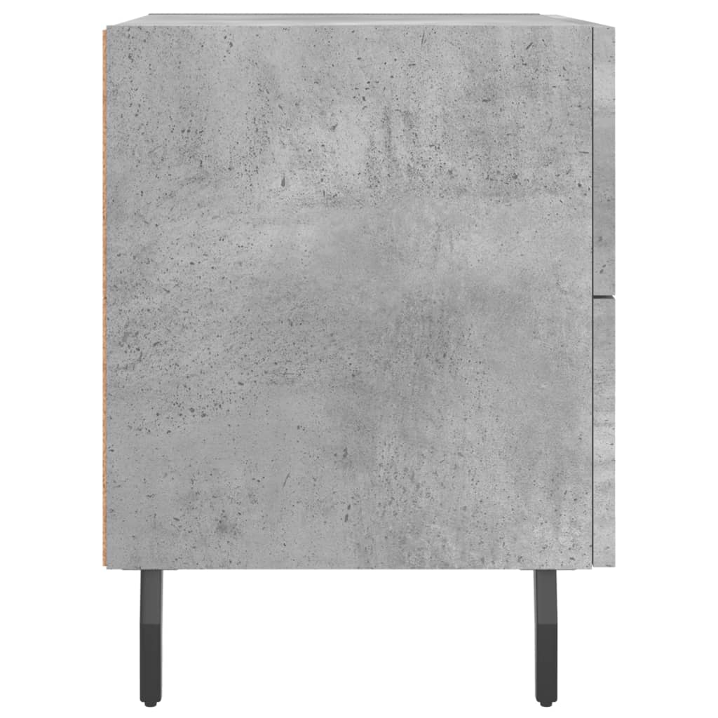 vidaXL Yöpöytä betoninharmaa 40x35x47,5 cm tekninen puu