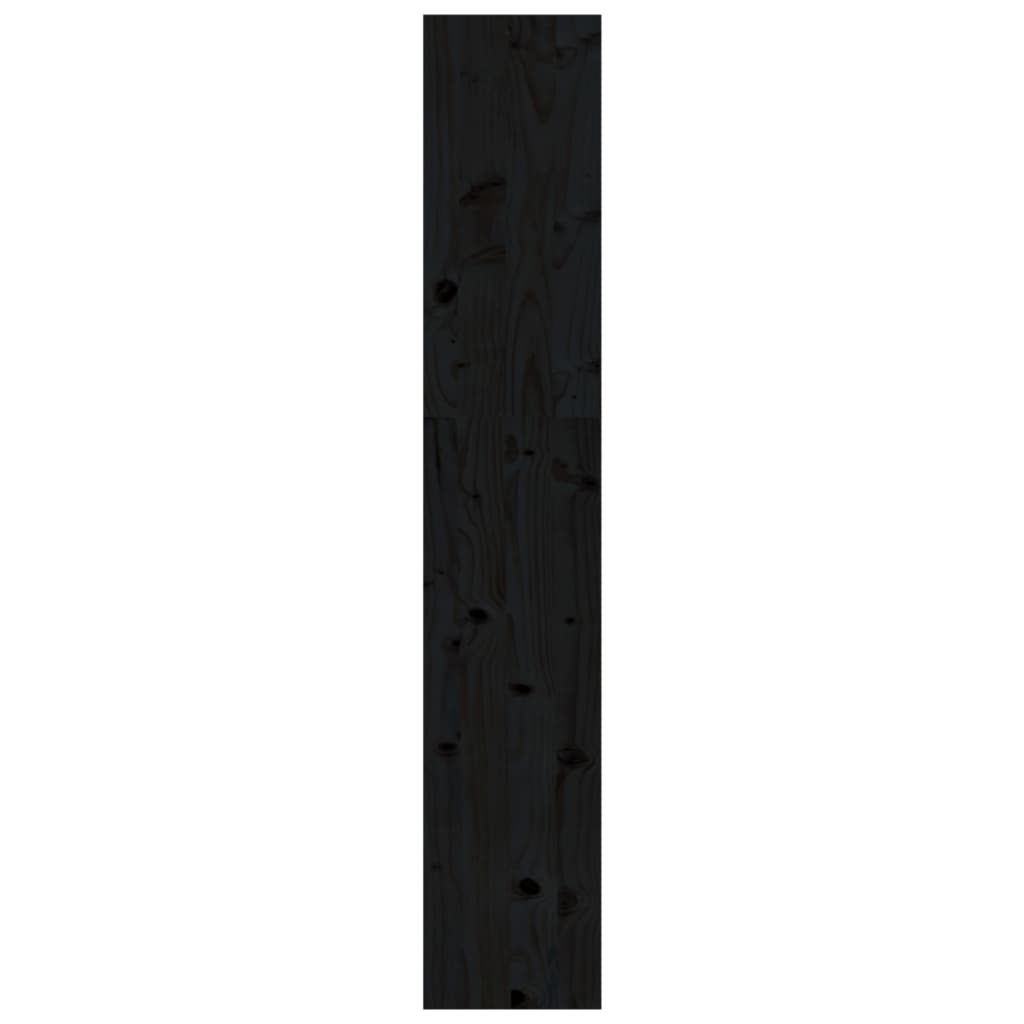 vidaXL Kirjahylly/tilanjakaja musta 80x30x167,4 cm täysi mänty