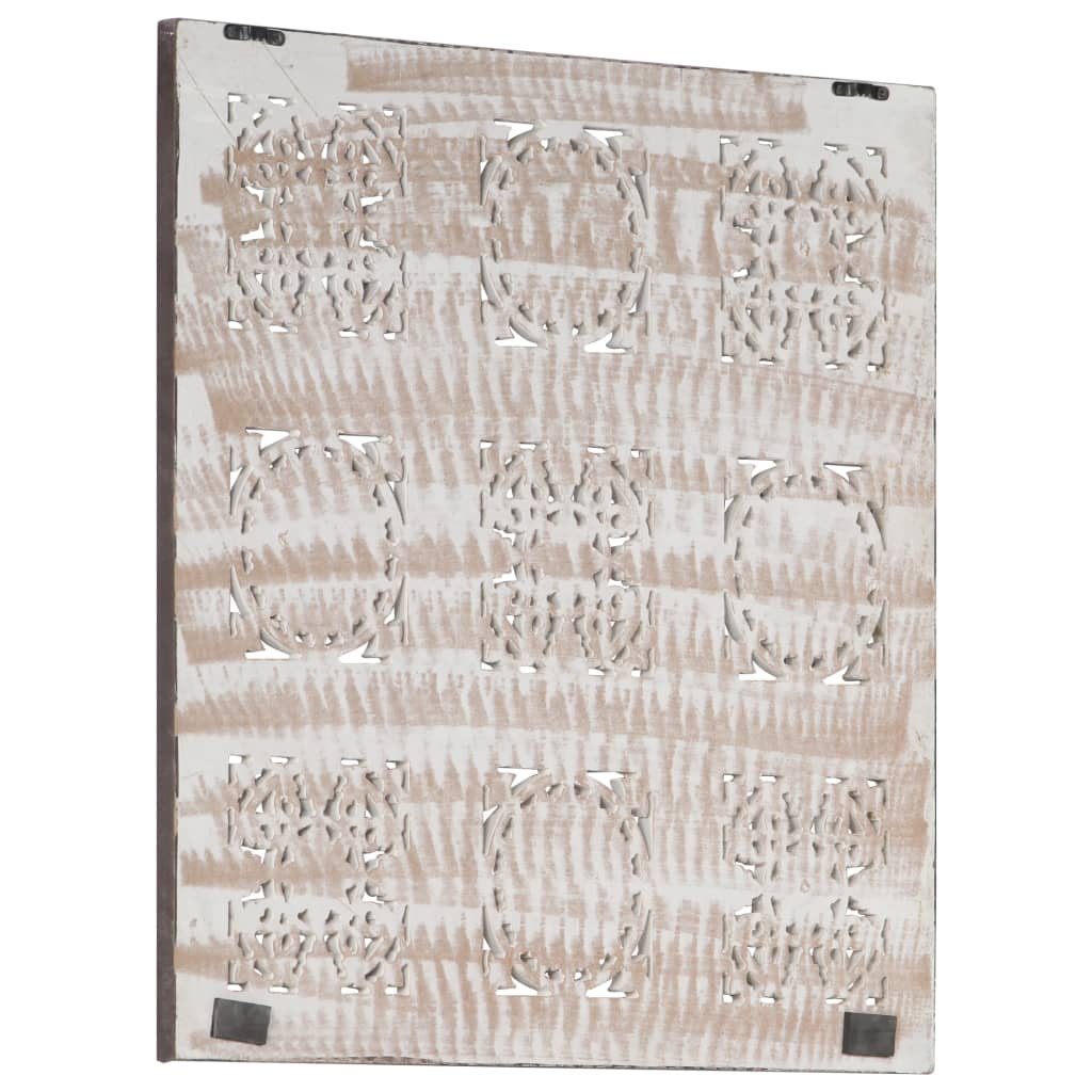 vidaXL Käsin veistetty seinäpaneeli MDF 60x60x1,5 cm ruskea/valkoinen