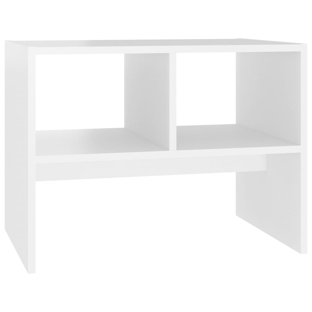 vidaXL Sivupöytä valkoinen 60x40x45 cm lastulevy