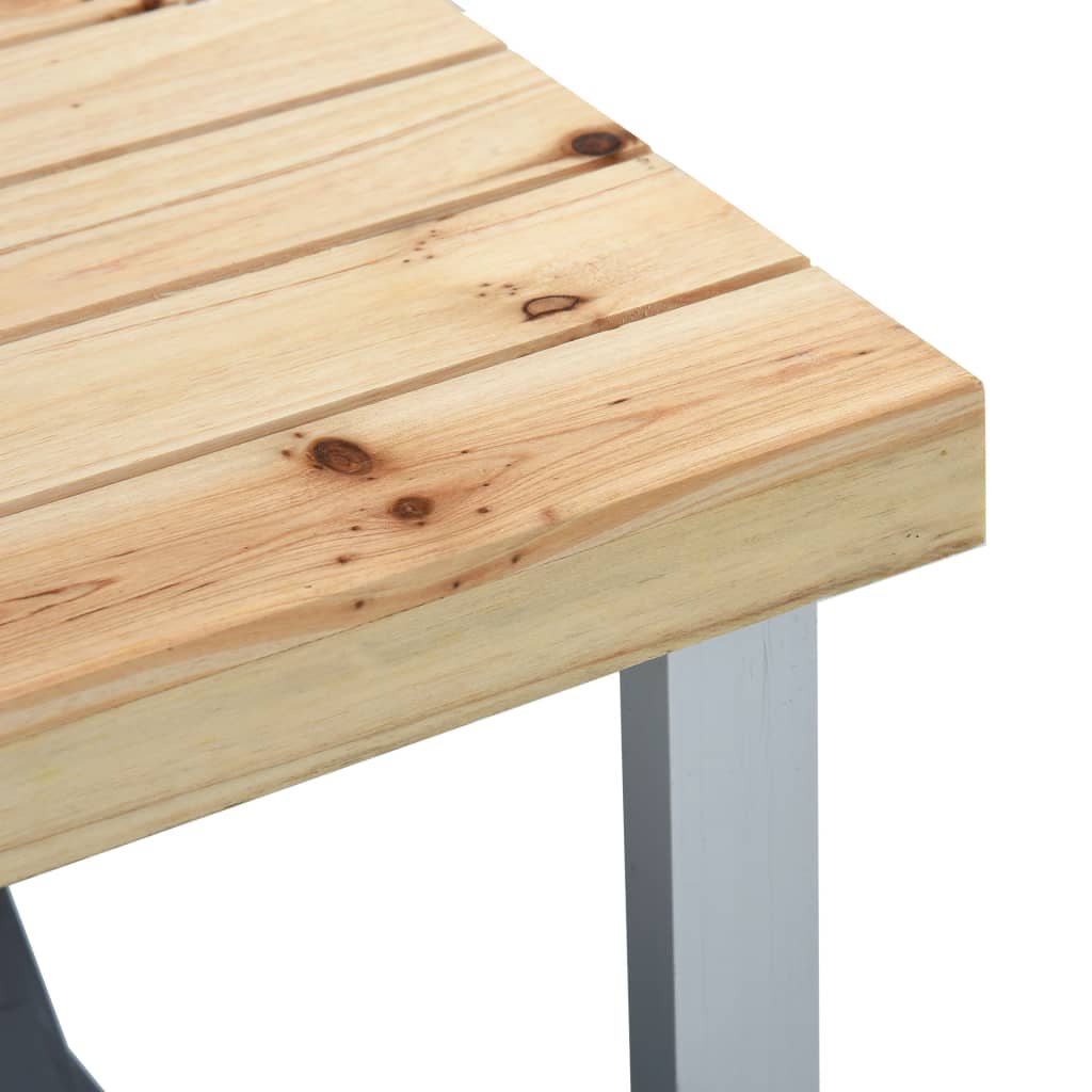 vidaXL Kokoontaitettava retkipöytä neljällä istuimella teräs alumiini