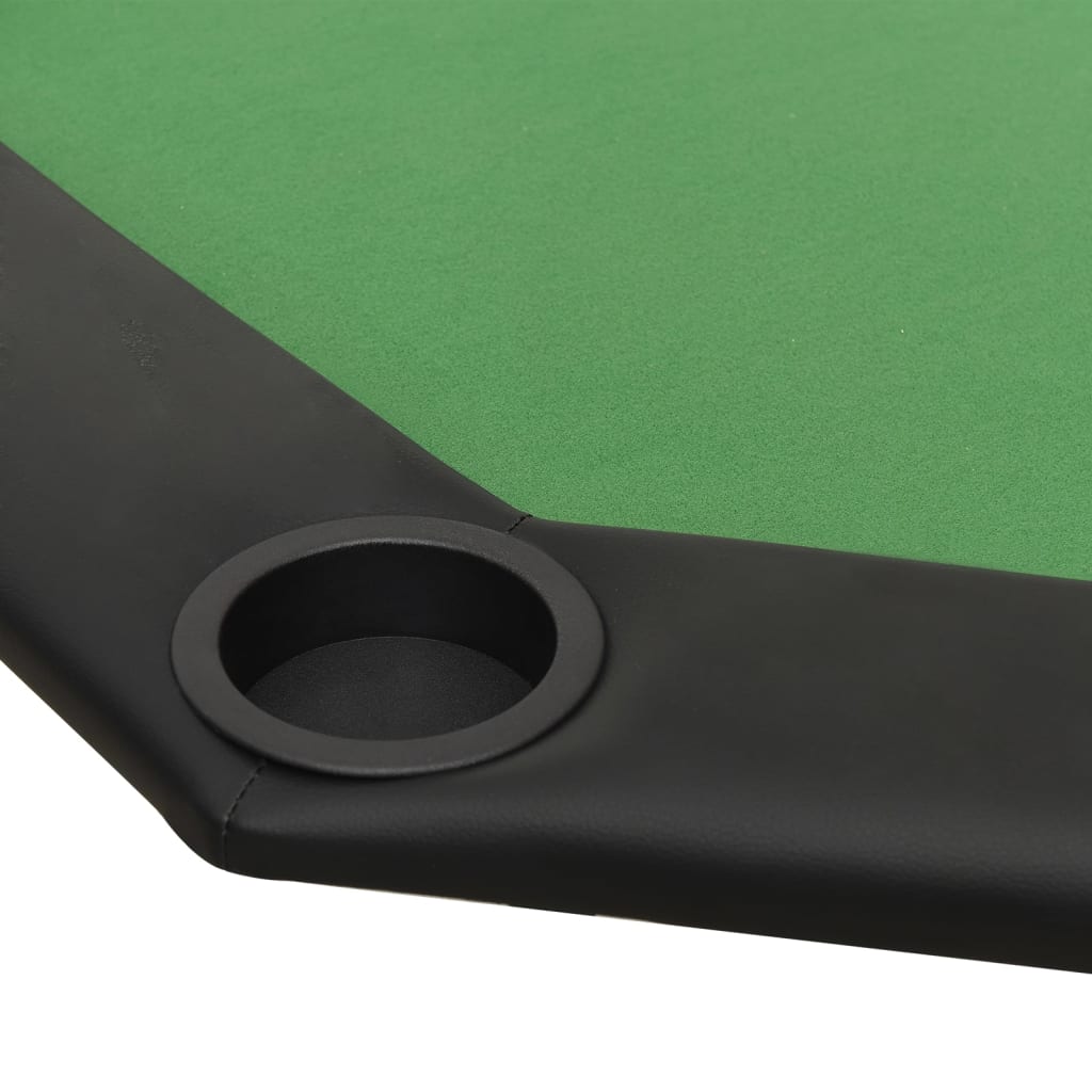 vidaXL 8 pelaajan kokoontaittuva pokeripöytä vihreä 108x108x75 cm
