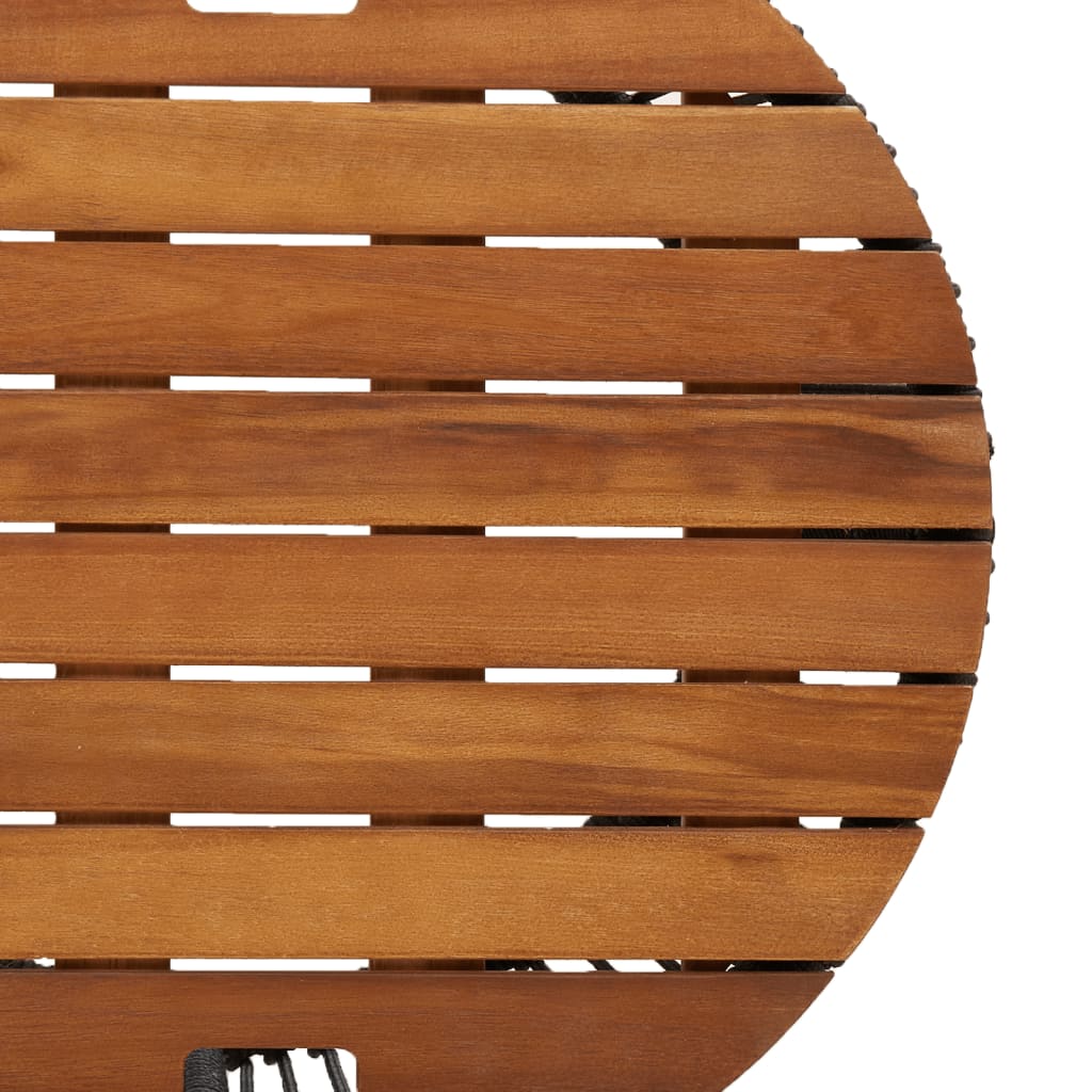 vidaXL Sivupöydät 2 kpl puinen pöytälevy harmaa polyrottinki