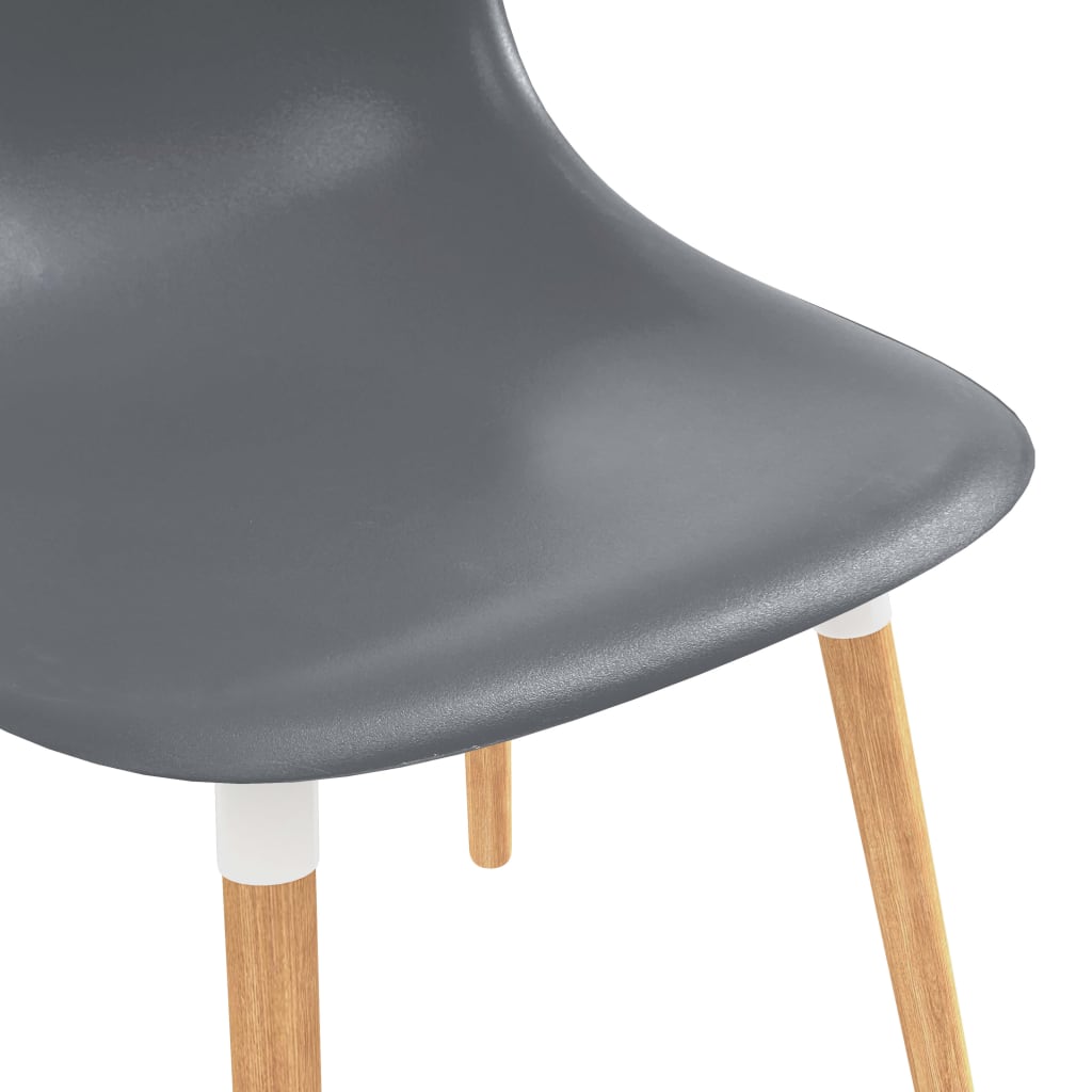 vidaXL Ruokapöydän tuolit 4 kpl harmaa muovi