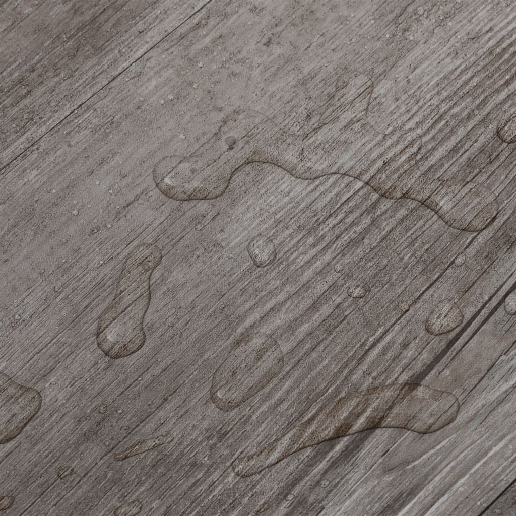 vidaXL PVC lattialankku ei-itsekiinnittyvä 5,26 m² 2 mm matta ruskea
