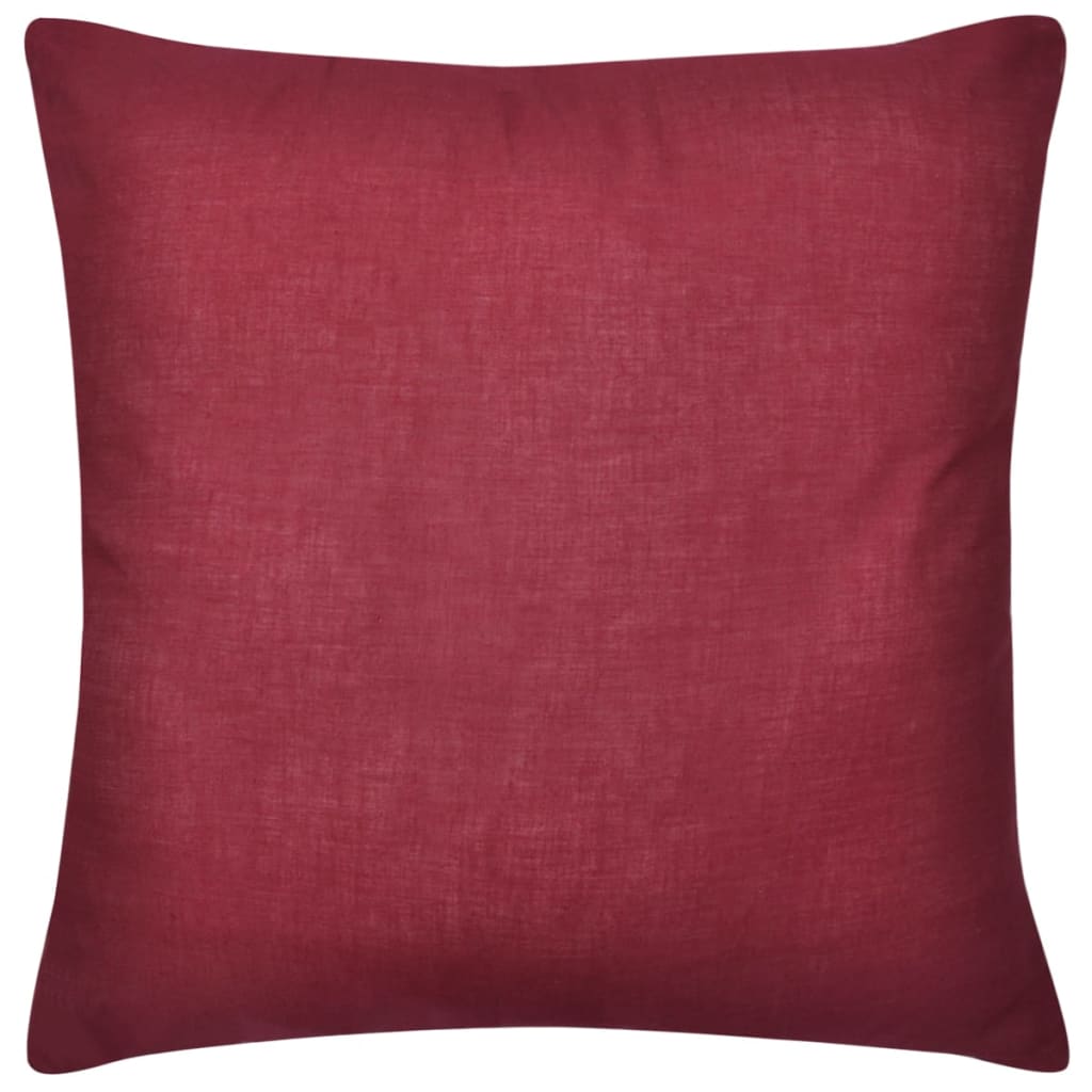Viininpunainen Tyynynpäällinen Puuvilla 4kpl 50 x 50 cm
