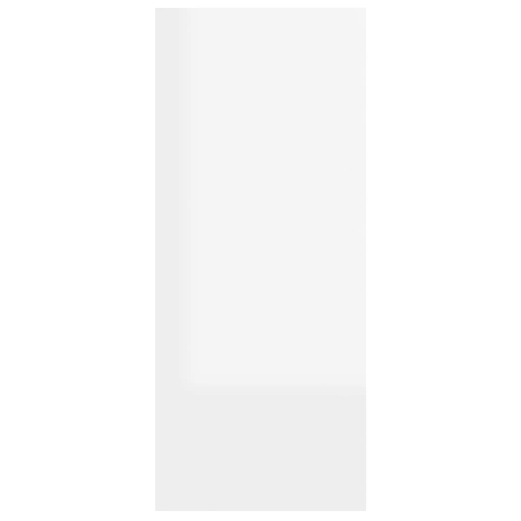 vidaXL Kirjahylly/tilanjakaja korkeakiilto valkoinen 60x30x72 cm