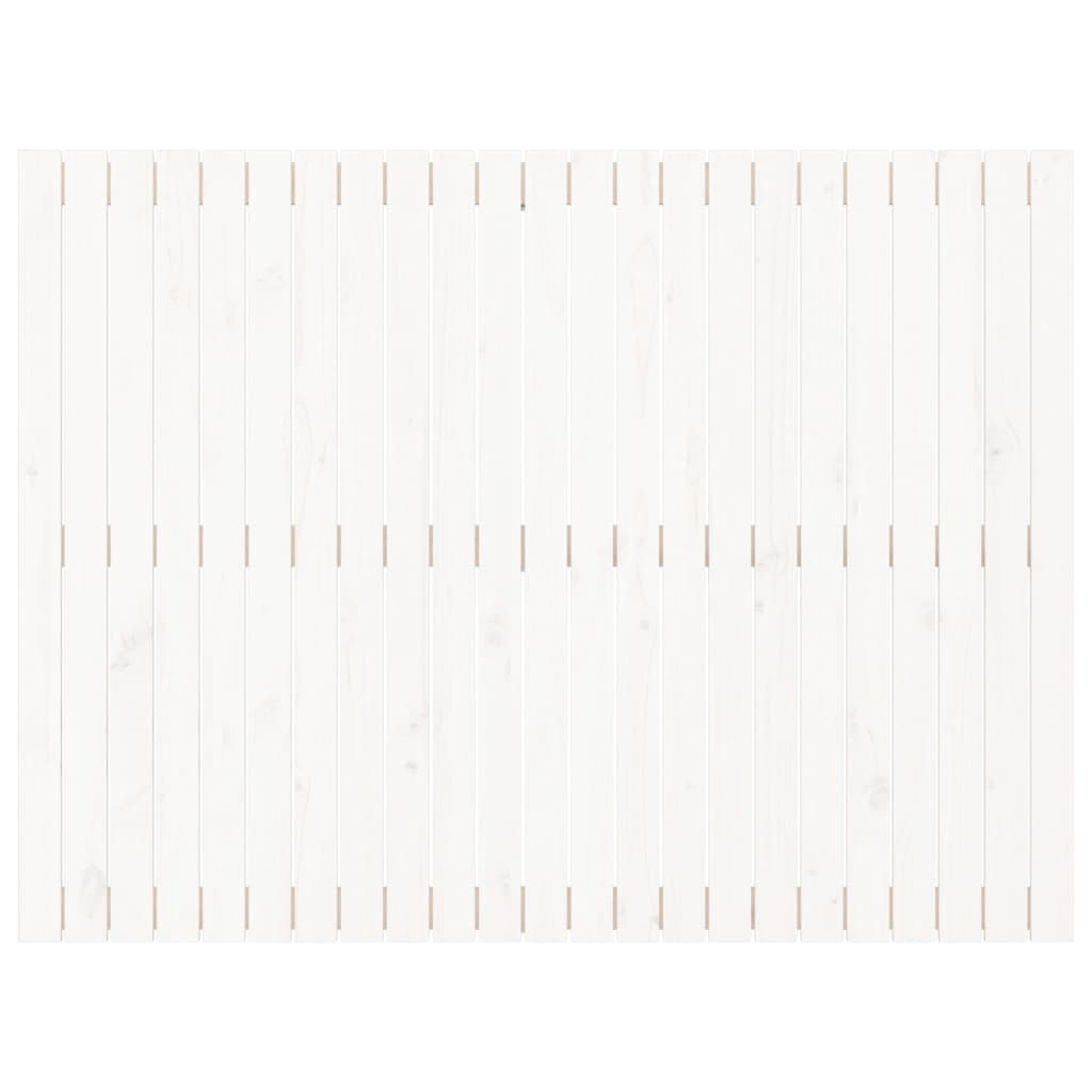 vidaXL Sängynpääty seinälle valkoinen 146,5x3x110 cm täysi mänty
