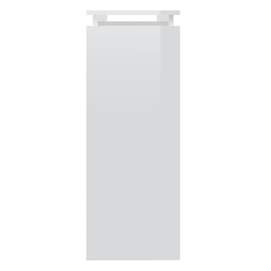 vidaXL Konsolipöytä korkeakiilto valkoinen 102x30x80 cm lastulevy