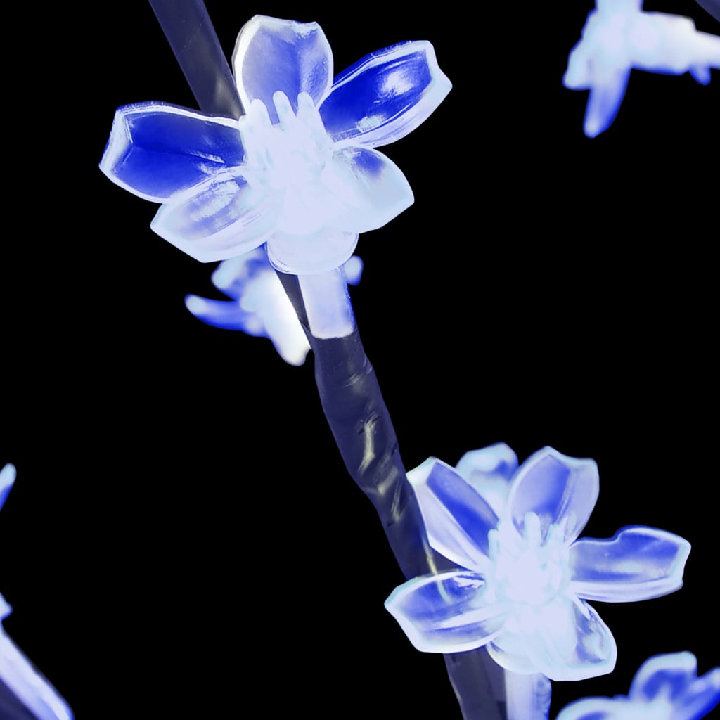 vidaXL Joulukuusi 128 sinistä LED-valoa kirsikankukka 120 cm