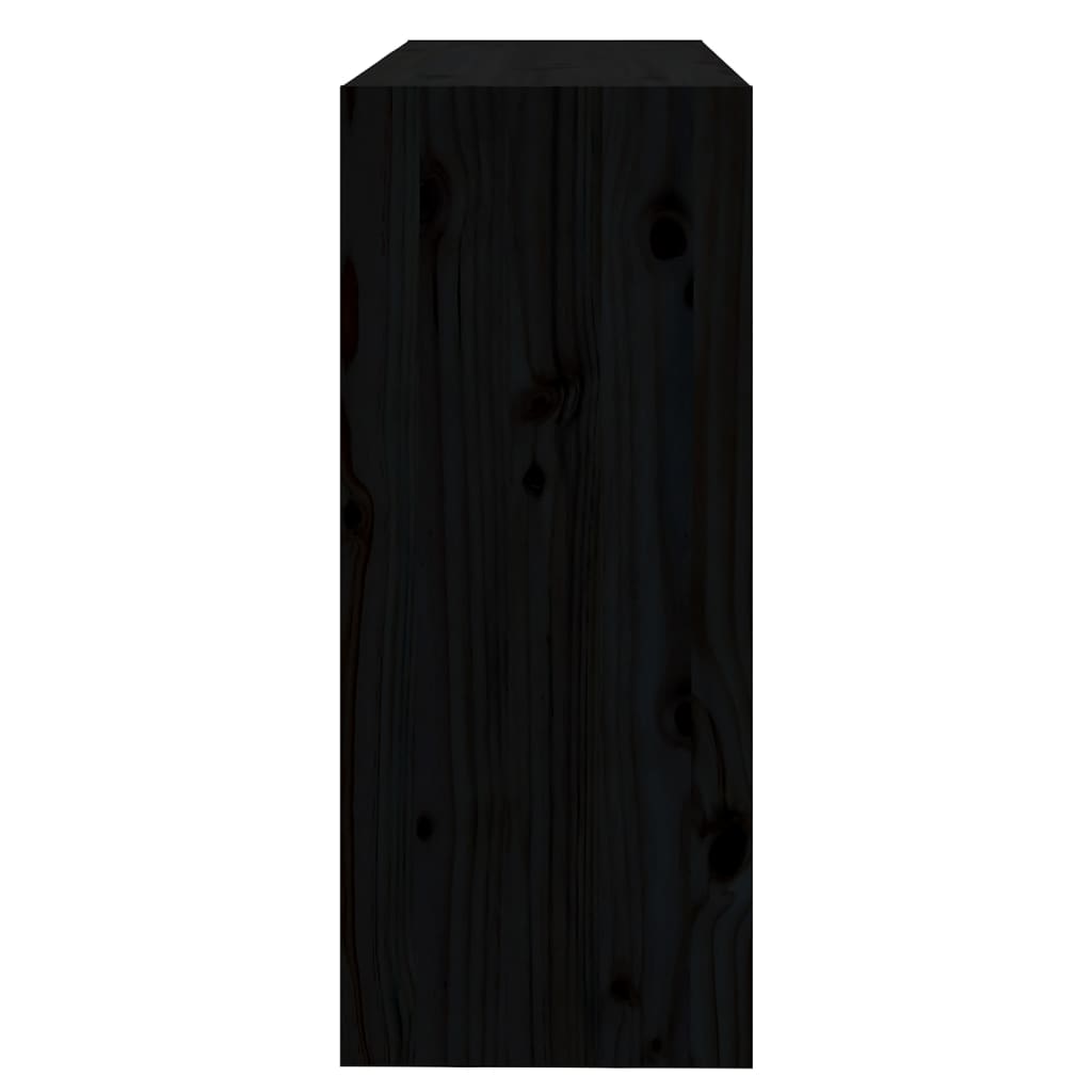 vidaXL Kirjahylly/tilanjakaja musta 80x30x71,5 cm täysi mänty