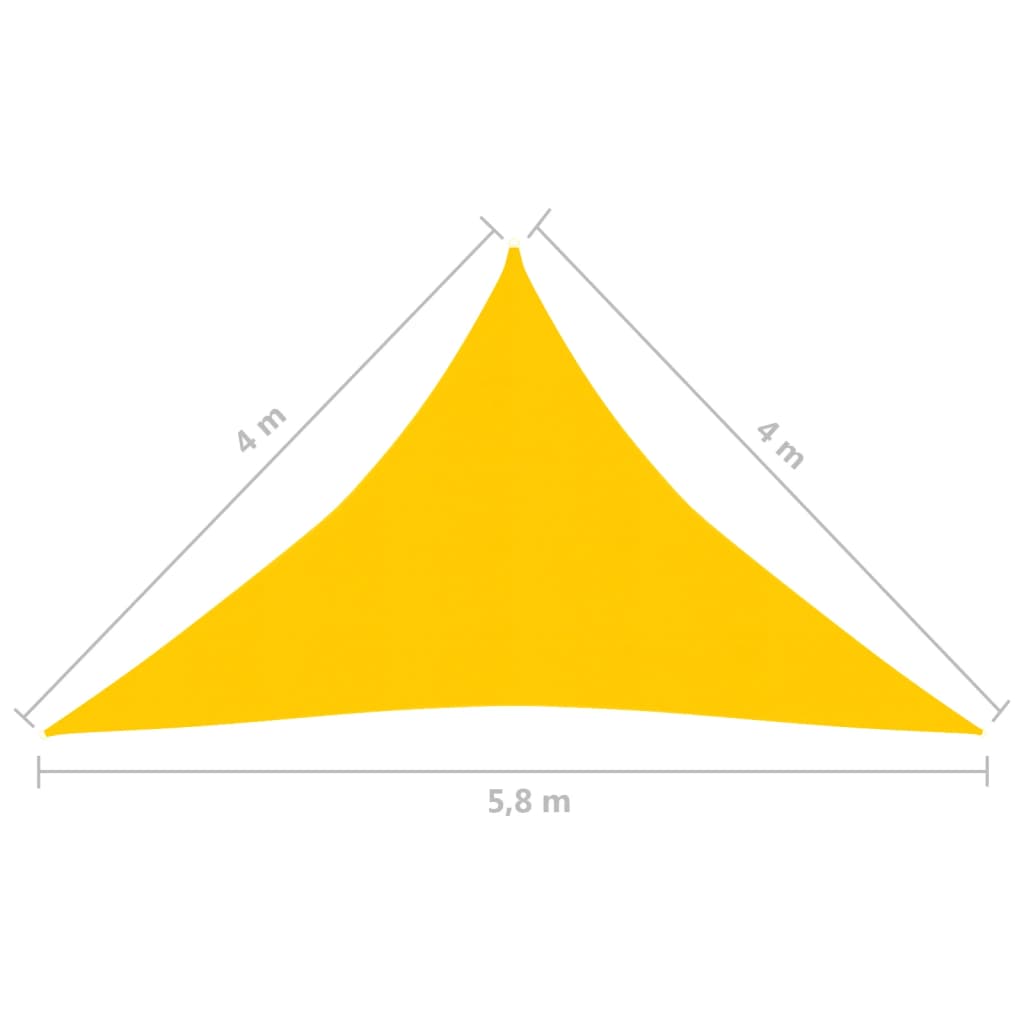 vidaXL Aurinkopurje 160 g/m² keltainen 4x4x5,8 m HDPE