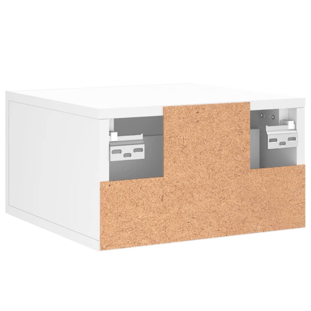 vidaXL Seinäkiinnitettävät yöpöydät 2 kpl valkoinen 35x35x20 cm