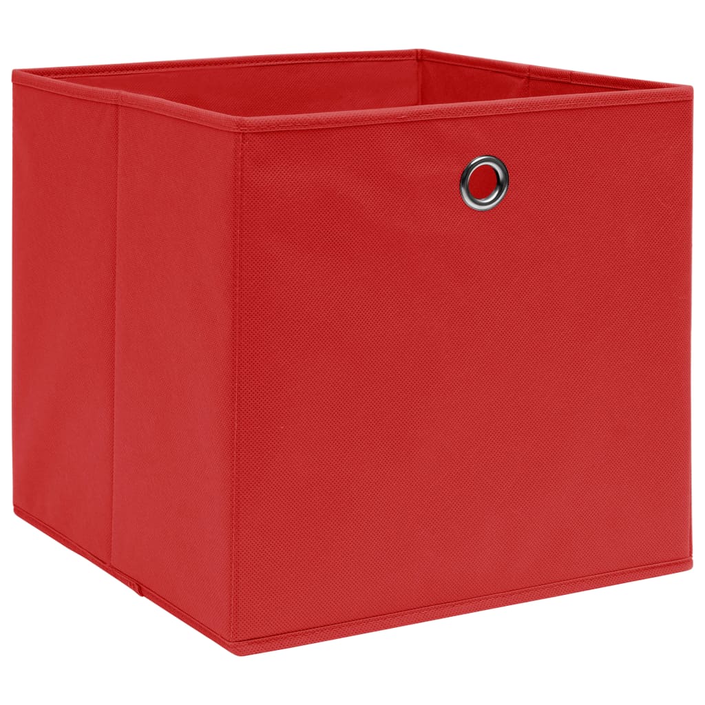 vidaXL Säilytyslaatikot 4 kpl kuitukangas 28x28x28 cm punainen