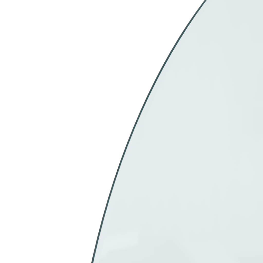 vidaXL Takan lasilevy puolipyöreä 800x500 mm