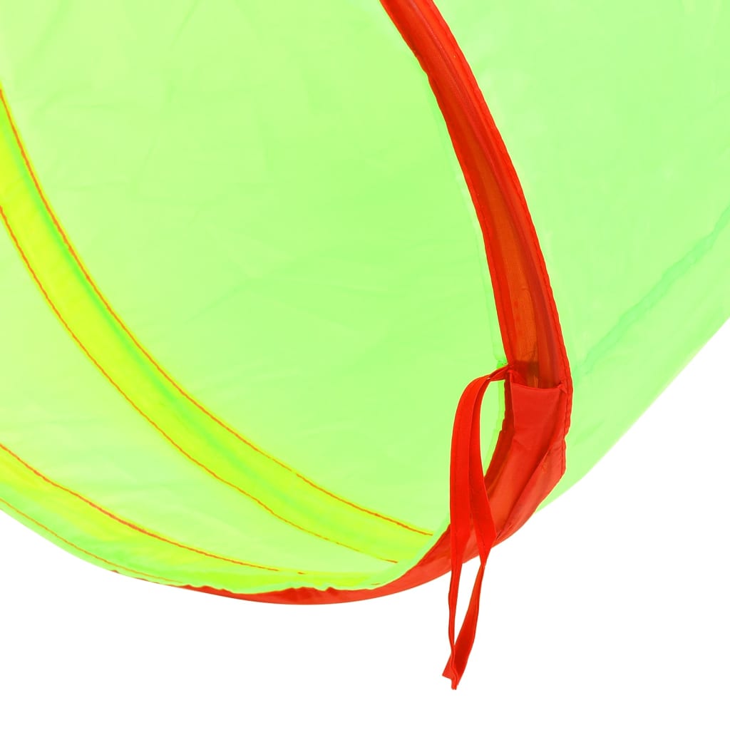 vidaXL Lasten leikkitunneli 250 pallolla vihreä 175 cm polyesteri