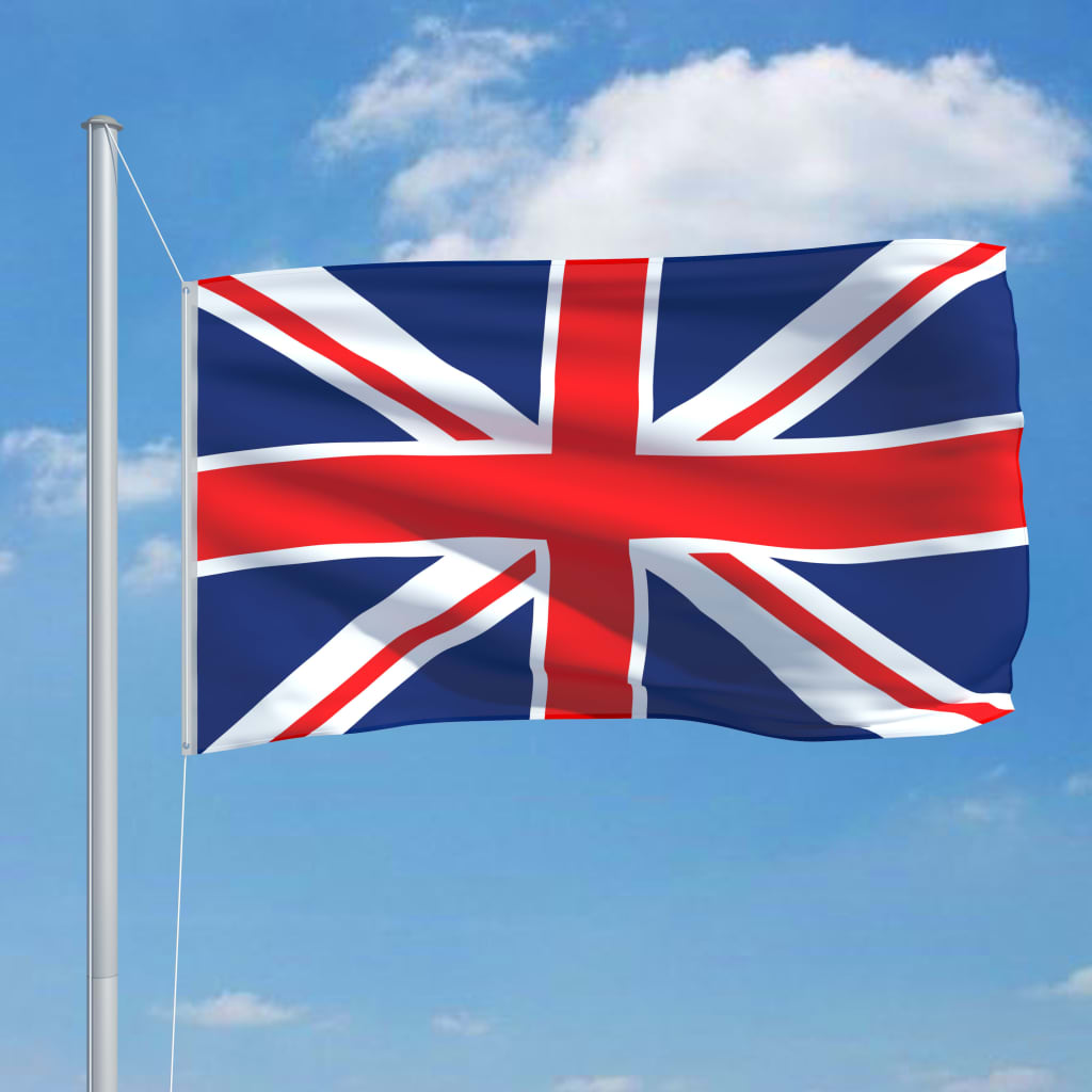 vidaXL Yhdistyneen kuningaskunnan lippu 90x150 cm