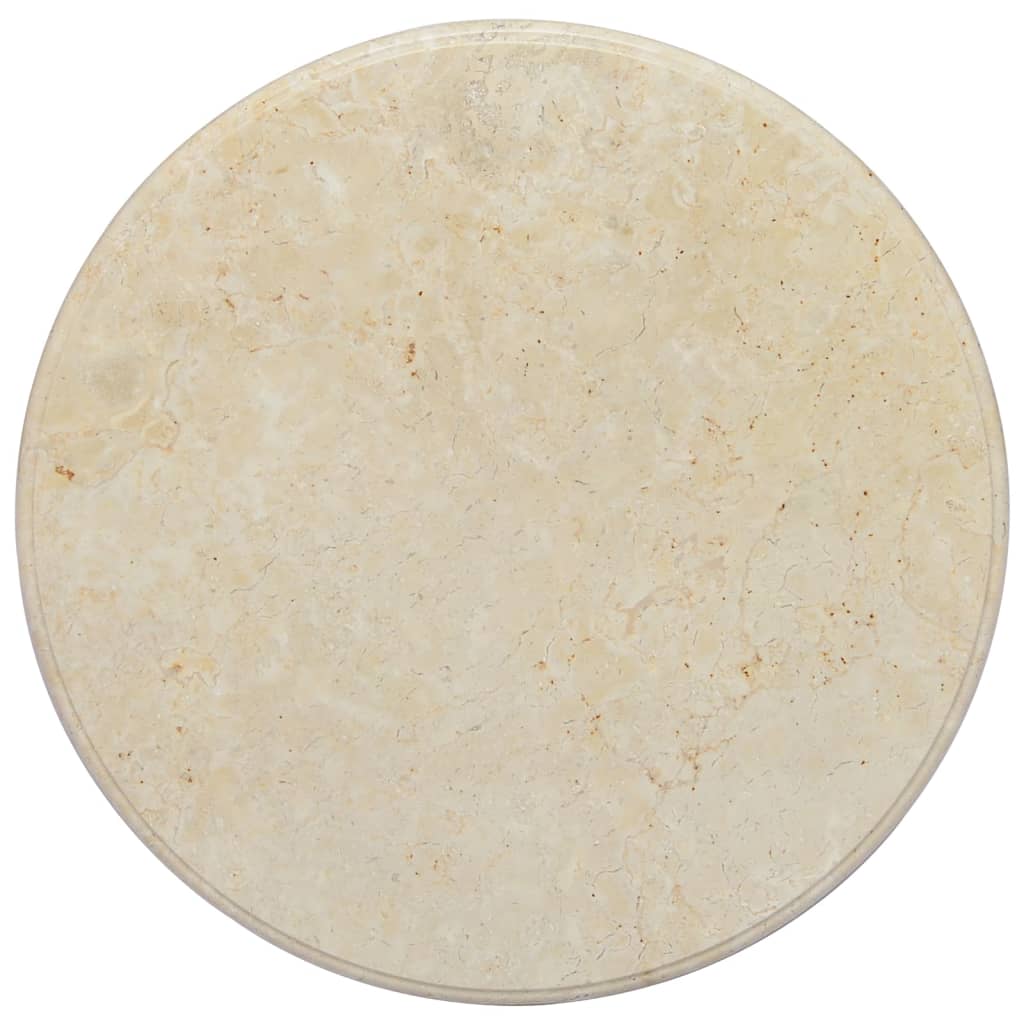 vidaXL Pöytälevy kerma Ø60x2,5 cm marmori