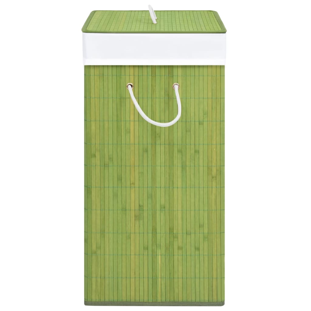 vidaXL Bambu pyykkikori 1 osio vihreä 83 l