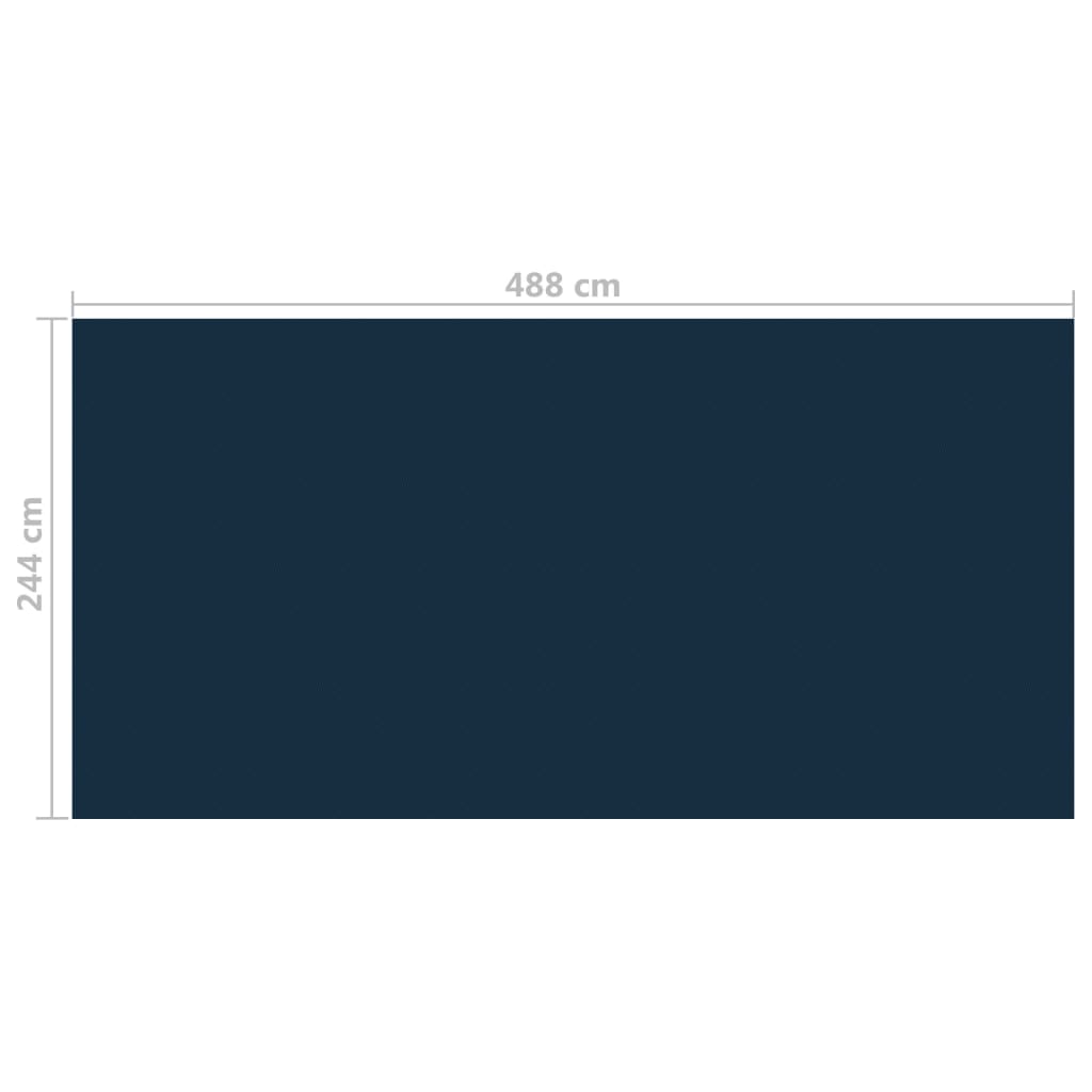 vidaXL Kelluva uima-altaan PE-aurinkoenergiakalvo 488x244 cm sinimusta