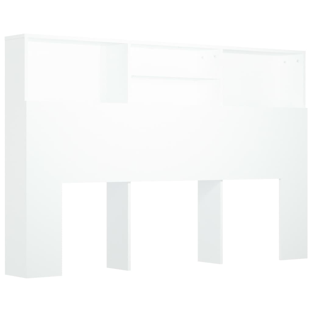 vidaXL Sängynpääty säilytystilalla valkoinen 160x19x103,5 cm