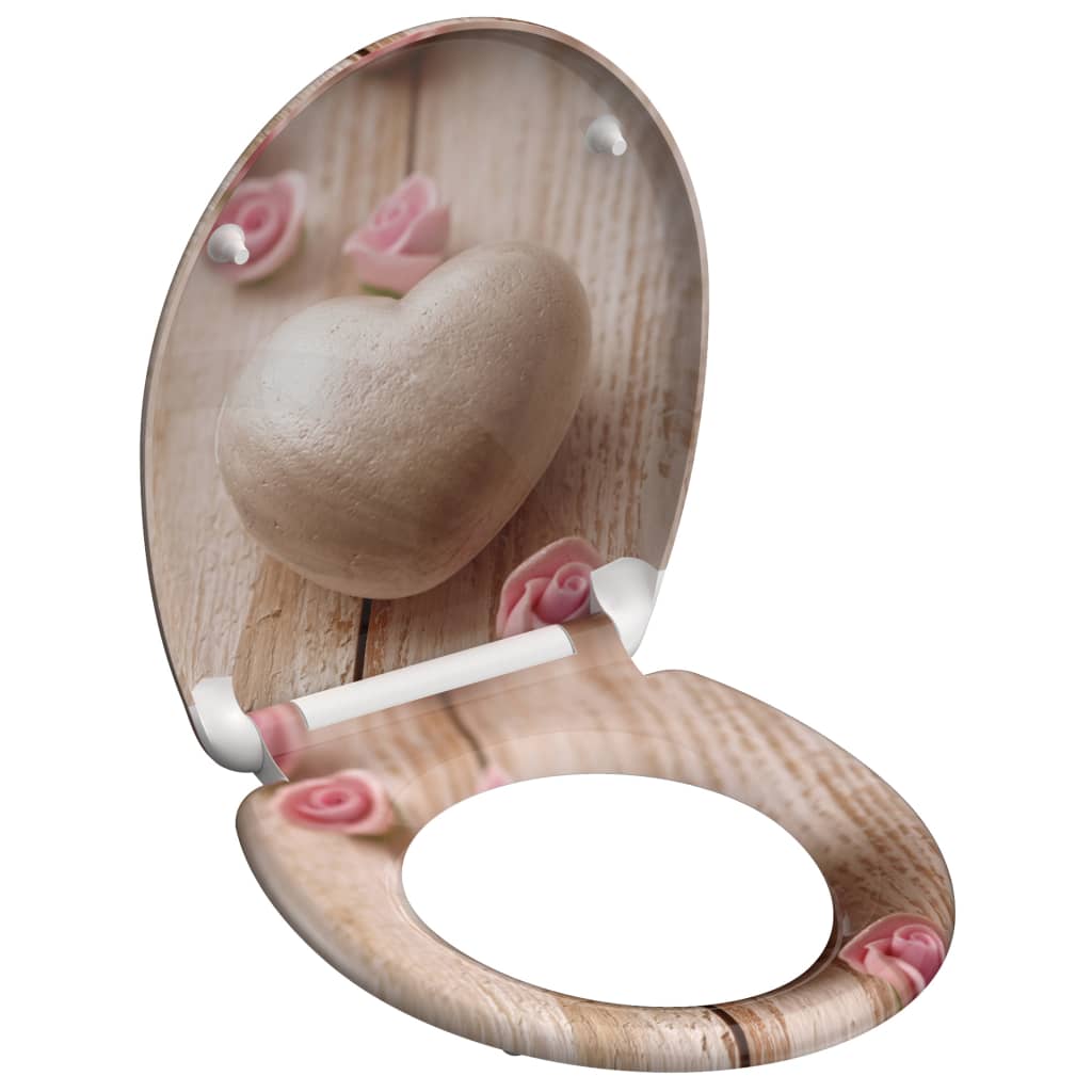 SCHÜTTE Duroplast WC-istuin Soft-Close ROMANTIC kuvio