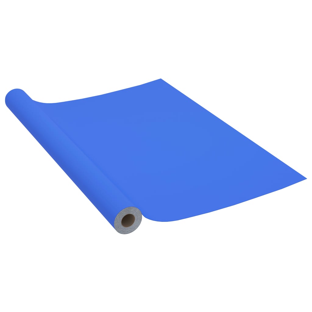 vidaXL Itseliimautuva huonekalukalvo korkeakiilto sininen 500x90cm PVC