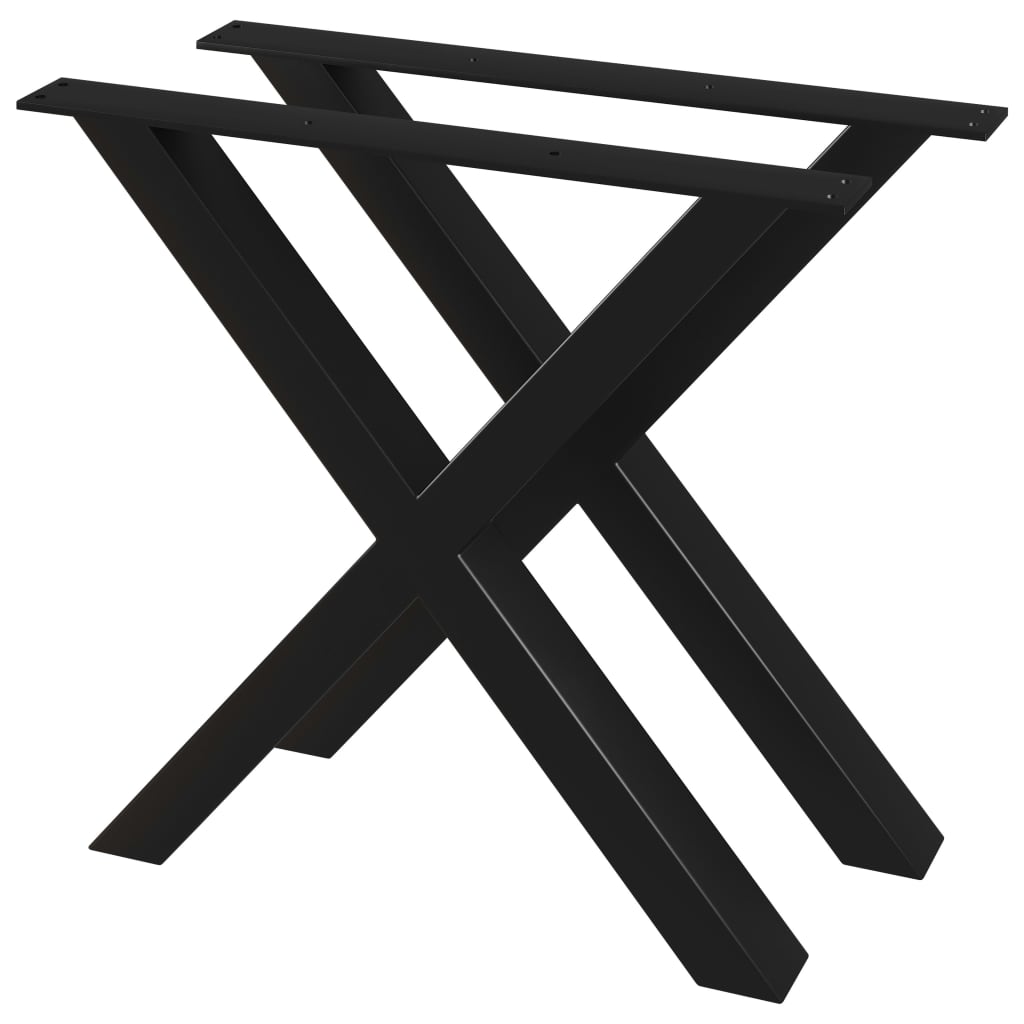 vidaXL Ruokapöydän jalat 2 kpl X-runko 80x72 cm