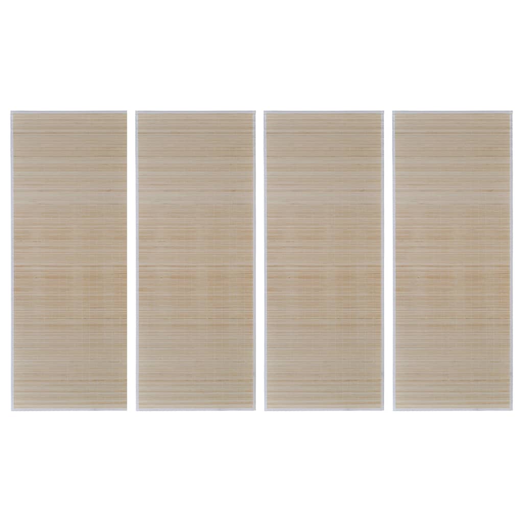 vidaXL Suorakulmaiset luonnolliset bambumatot 4 kpl 120x180 cm