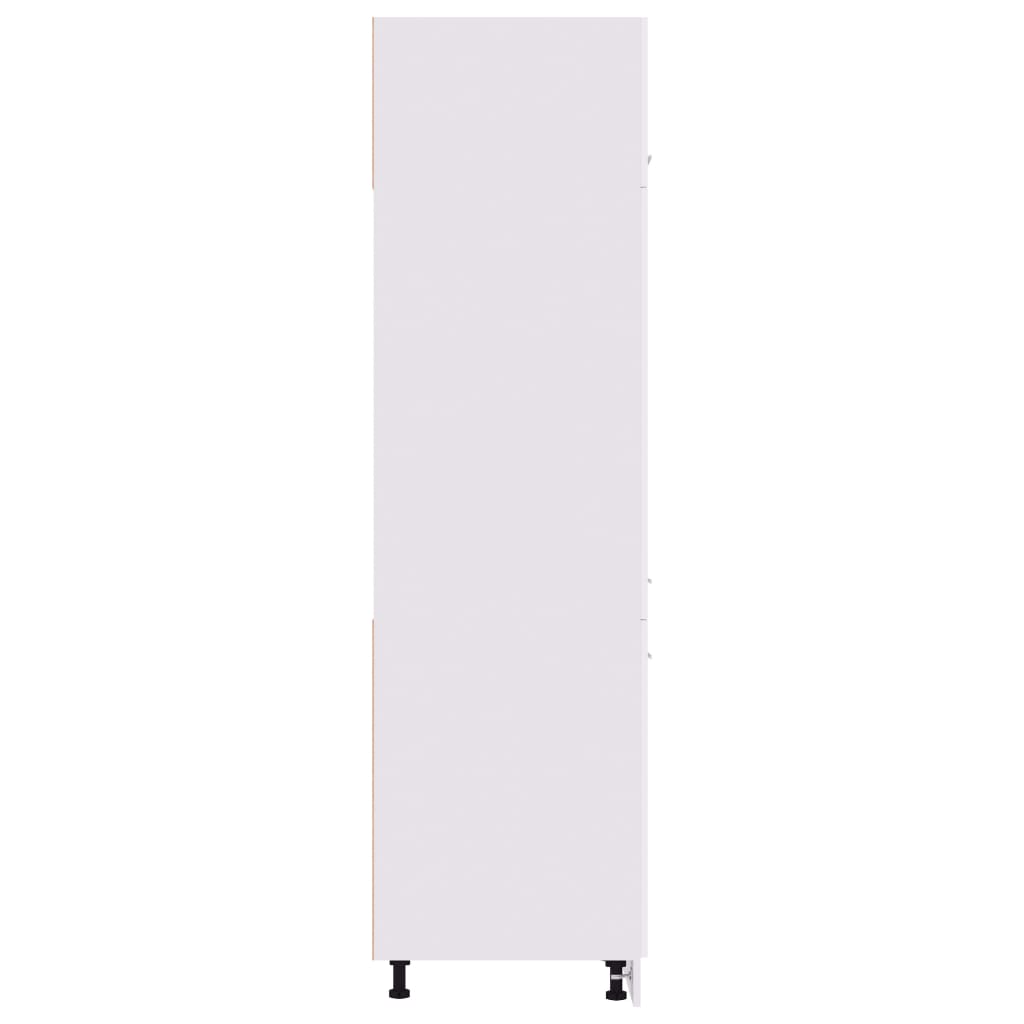vidaXL Kaappi jääkaapille valkoinen 60x57x207cm lastulevy